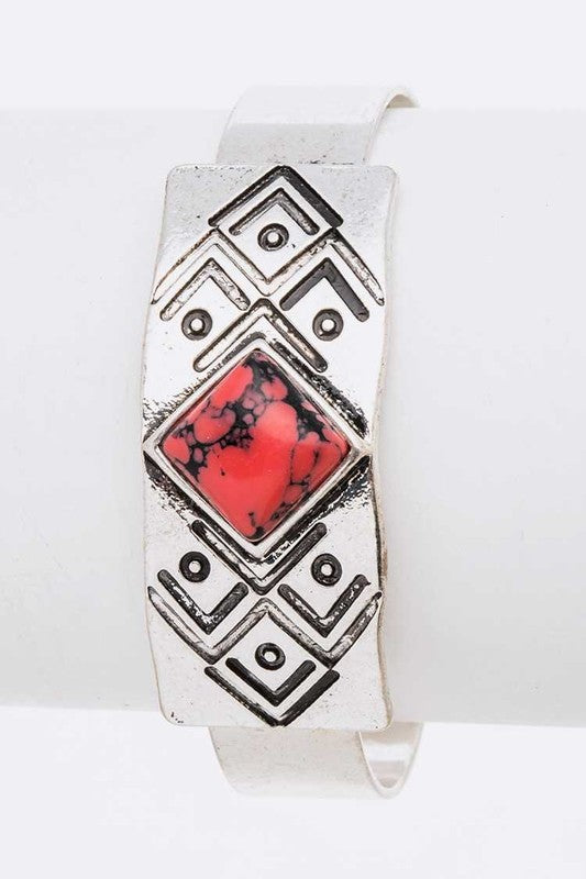 Engraved Aztec Stone Open Bagle Shop Style & More | Fresh Looks, Everyday Deals & Free Shipping