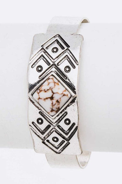 Engraved Aztec Stone Open Bagle Shop Style & More | Fresh Looks, Everyday Deals & Free Shipping