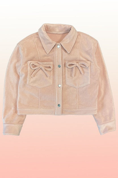 Fleece bow jacket See size chart under “more details” The Fashion Celestial