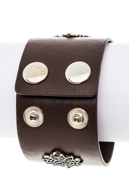 ICONIC SUN EMBLEM LEATHER BRACELET Shop Style & More | Fresh Looks, Everyday Deals & Free Shipping