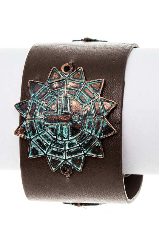 ICONIC SUN EMBLEM LEATHER BRACELET Shop Style & More | Fresh Looks, Everyday Deals & Free Shipping