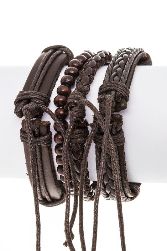 INFINITY SIGN MIX BEADS LEATHER BRACELET SET Shop Style & More | Fresh Looks, Everyday Deals & Free Shipping