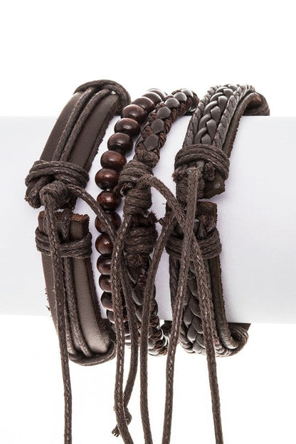 INFINITY SIGN MIX BEADS LEATHER BRACELET SET Shop Style & More | Fresh Looks, Everyday Deals & Free Shipping