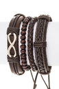 INFINITY SIGN MIX BEADS LEATHER BRACELET SET Shop Style & More | Fresh Looks, Everyday Deals & Free Shipping
