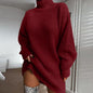 Solid Turtleneck Long Sweater Winter Warm Women Sweater Dress See size chart under “more details” The Fashion Celestial