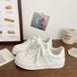 Women's Shell Toe Casual Sneakers – PU Leather Lace-Up Low-Top Trainers FitiqueFit