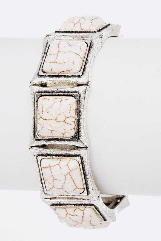 Stretch Square Stone Bracelet Shop Style & More | Fresh Looks, Everyday Deals & Free Shipping