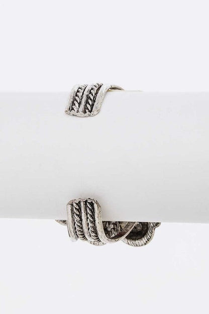 Oversize Stone Flower Open Bangle Shop Style & More | Fresh Looks, Everyday Deals & Free Shipping