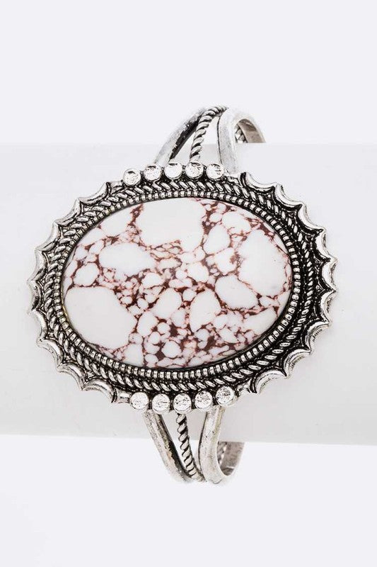 Oval Stone Oversize Bangle Shop Style & More | Fresh Looks, Everyday Deals & Free Shipping