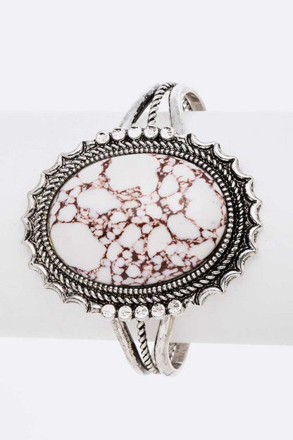 Oval Stone Oversize Bangle Shop Style & More | Fresh Looks, Everyday Deals & Free Shipping