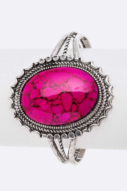 Oval Stone Oversize Bangle Shop Style & More | Fresh Looks, Everyday Deals & Free Shipping