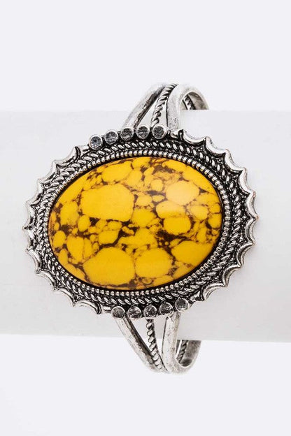 Oval Stone Oversize Bangle Shop Style & More | Fresh Looks, Everyday Deals & Free Shipping