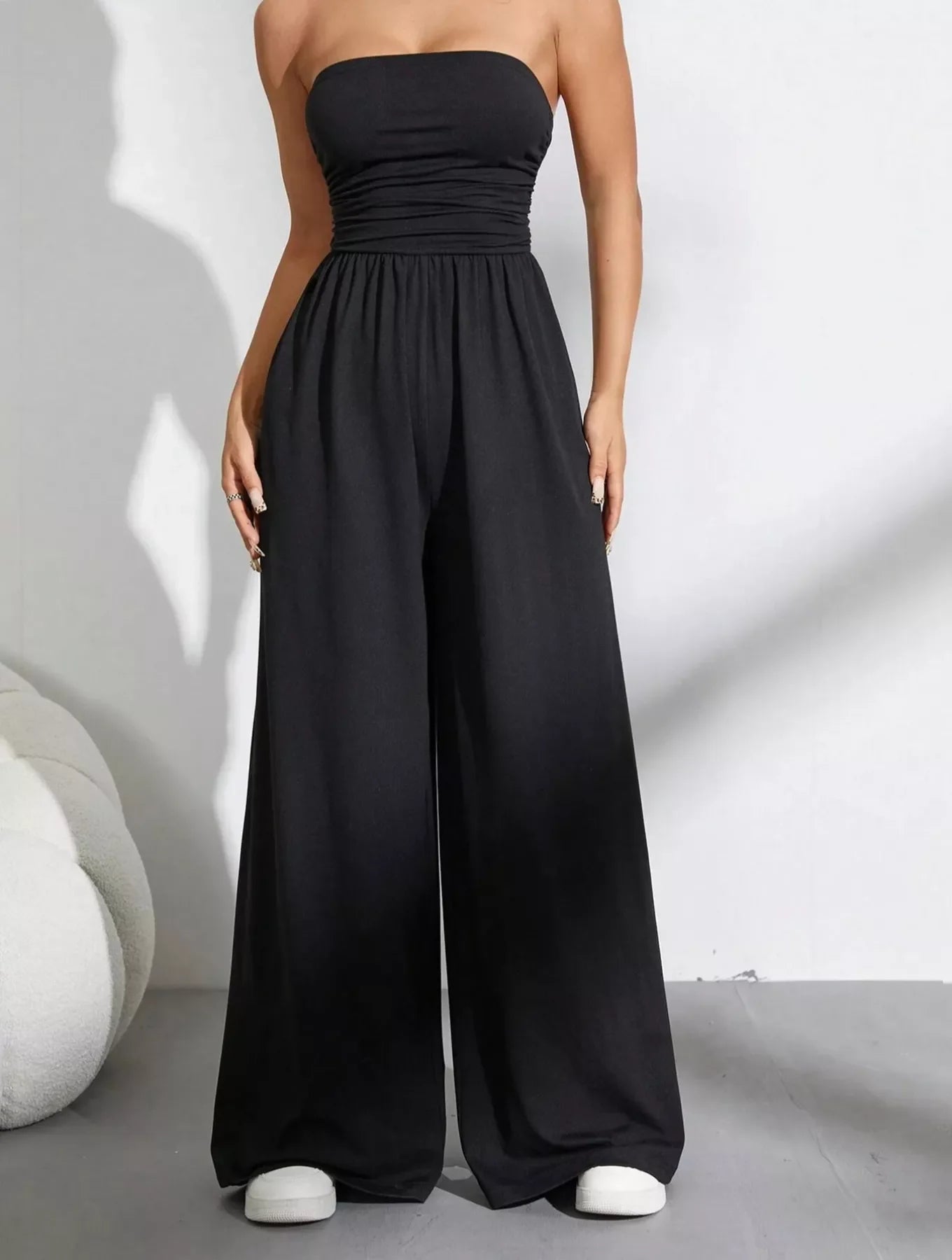 Effortless Chic Tube Top Wide Leg Jumpsuit New Era Fashion LLc