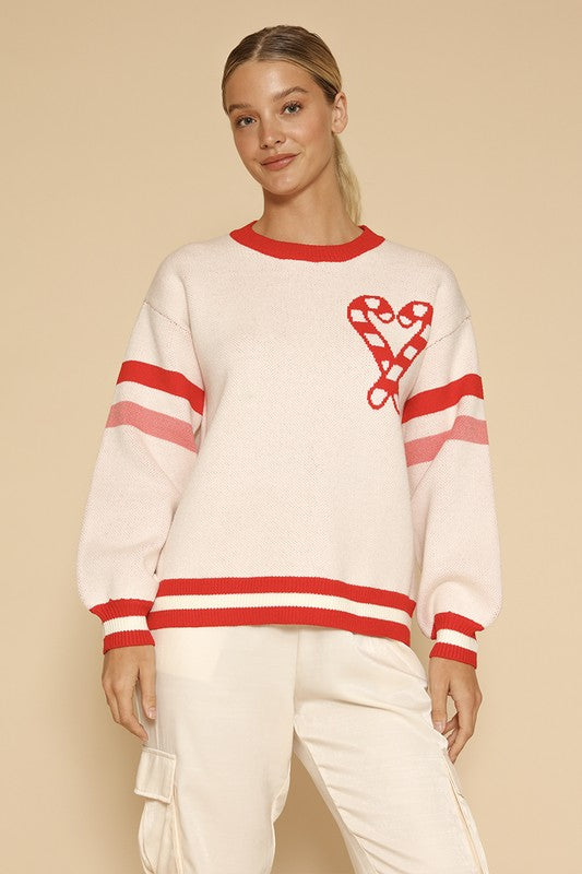 Candy cane knit sweater Shop Style & More | Fresh Looks, Everyday Deals & Free Shipping