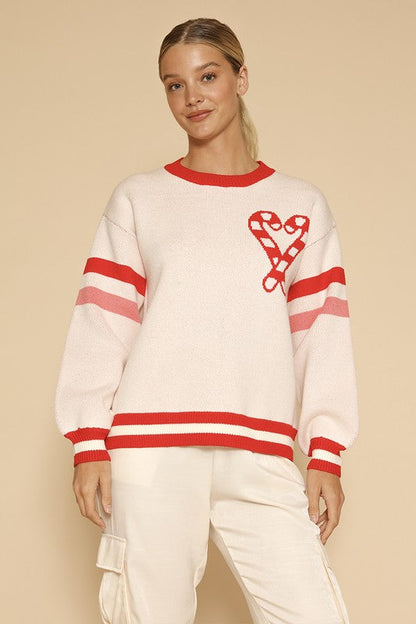 Candy cane knit sweater Shop Style & More | Fresh Looks, Everyday Deals & Free Shipping