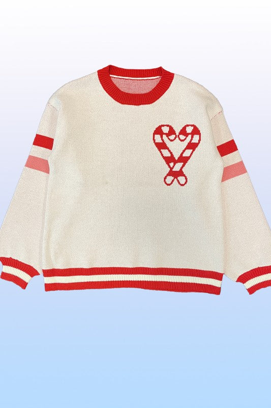 Candy cane knit sweater Shop Style & More | Fresh Looks, Everyday Deals & Free Shipping
