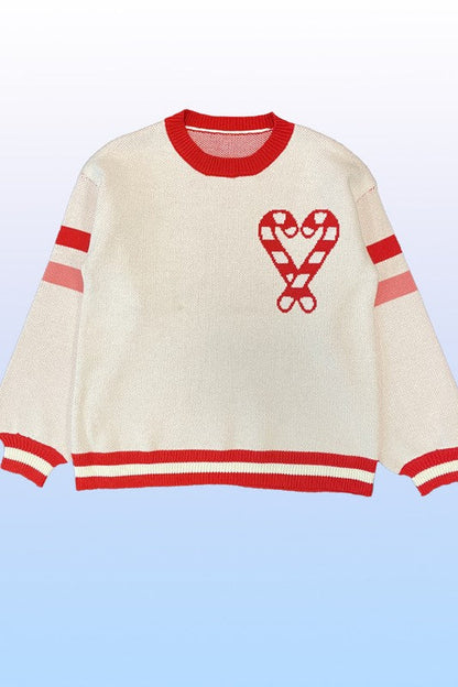 Candy cane knit sweater Shop Style & More | Fresh Looks, Everyday Deals & Free Shipping