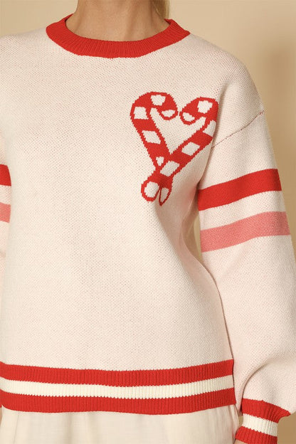 Candy cane knit sweater Shop Style & More | Fresh Looks, Everyday Deals & Free Shipping