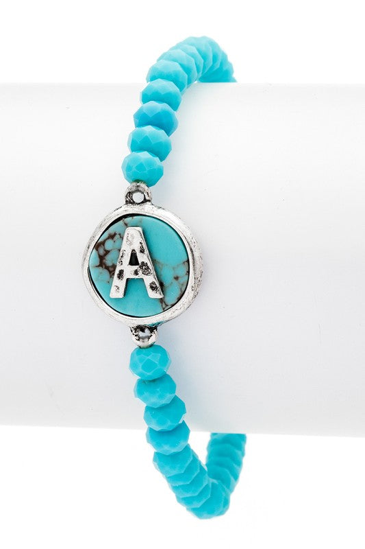 Initial A Turquoise Charm Stretch Bracelet Shop Style & More | Fresh Looks, Everyday Deals & Free Shipping