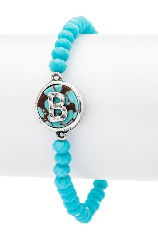 Initial B Turquoise Charm Stretch Bracelet Shop Style & More | Fresh Looks, Everyday Deals & Free Shipping