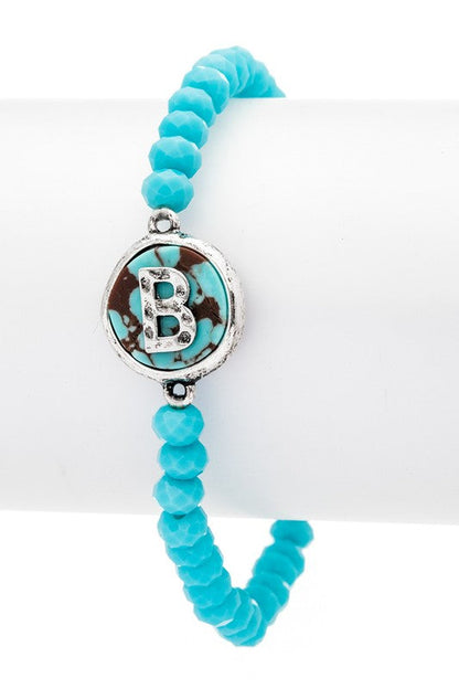 Initial B Turquoise Charm Stretch Bracelet Shop Style & More | Fresh Looks, Everyday Deals & Free Shipping