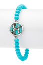 Initial H Turquoise Charm Stretch Bracelet Shop Style & More | Fresh Looks, Everyday Deals & Free Shipping