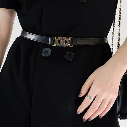 ElegantStyle Alloy Buckle PU Belt – Chic and Versatile Accessory See size chart under “more details” The Fashion Celestial