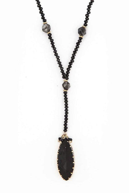 Crystal Pendant Beaded Long Necklace Set Shop Style & More | Fresh Looks, Everyday Deals & Free Shipping