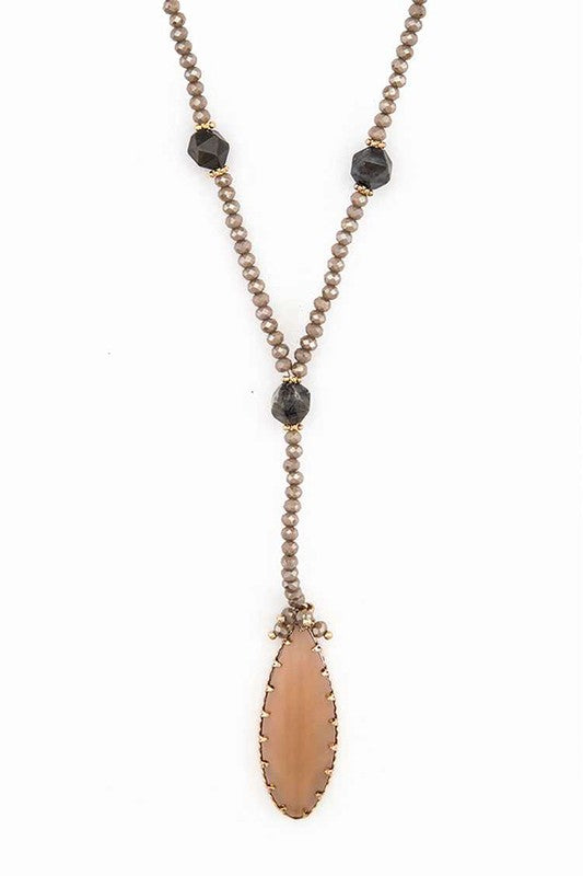 Crystal Pendant Beaded Long Necklace Set Shop Style & More | Fresh Looks, Everyday Deals & Free Shipping