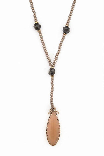 Crystal Pendant Beaded Long Necklace Set Shop Style & More | Fresh Looks, Everyday Deals & Free Shipping