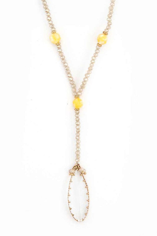 Crystal Pendant Beaded Long Necklace Set Shop Style & More | Fresh Looks, Everyday Deals & Free Shipping