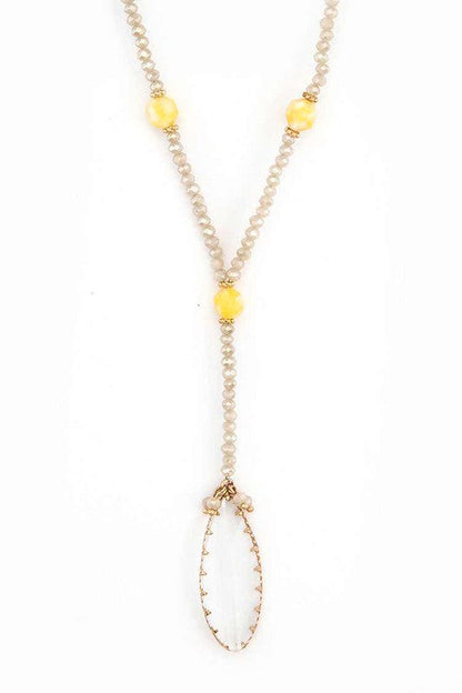 Crystal Pendant Beaded Long Necklace Set Shop Style & More | Fresh Looks, Everyday Deals & Free Shipping