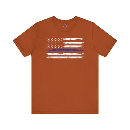 Thin Blue Line American Flag T-Shirt The Devil's Pickle