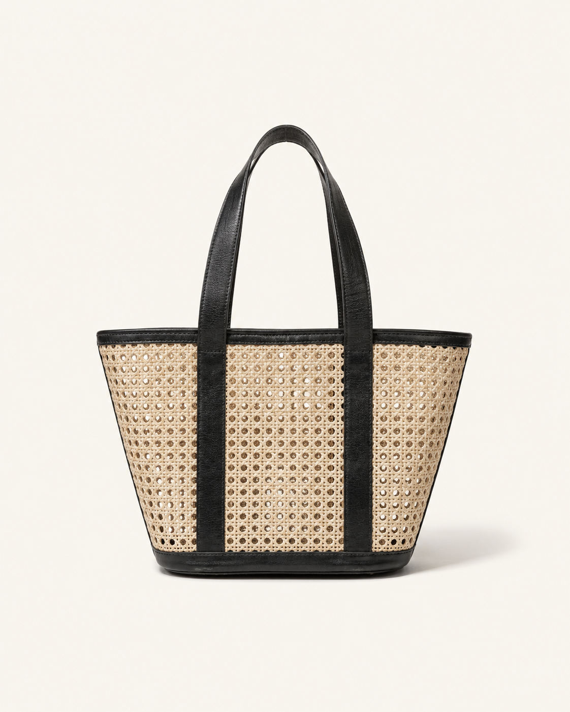 Raja Leather and Cane Carryall Bag Village Thrive