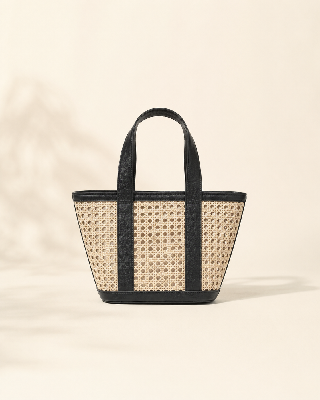Raja Leather and Cane Carryall Bag Village Thrive