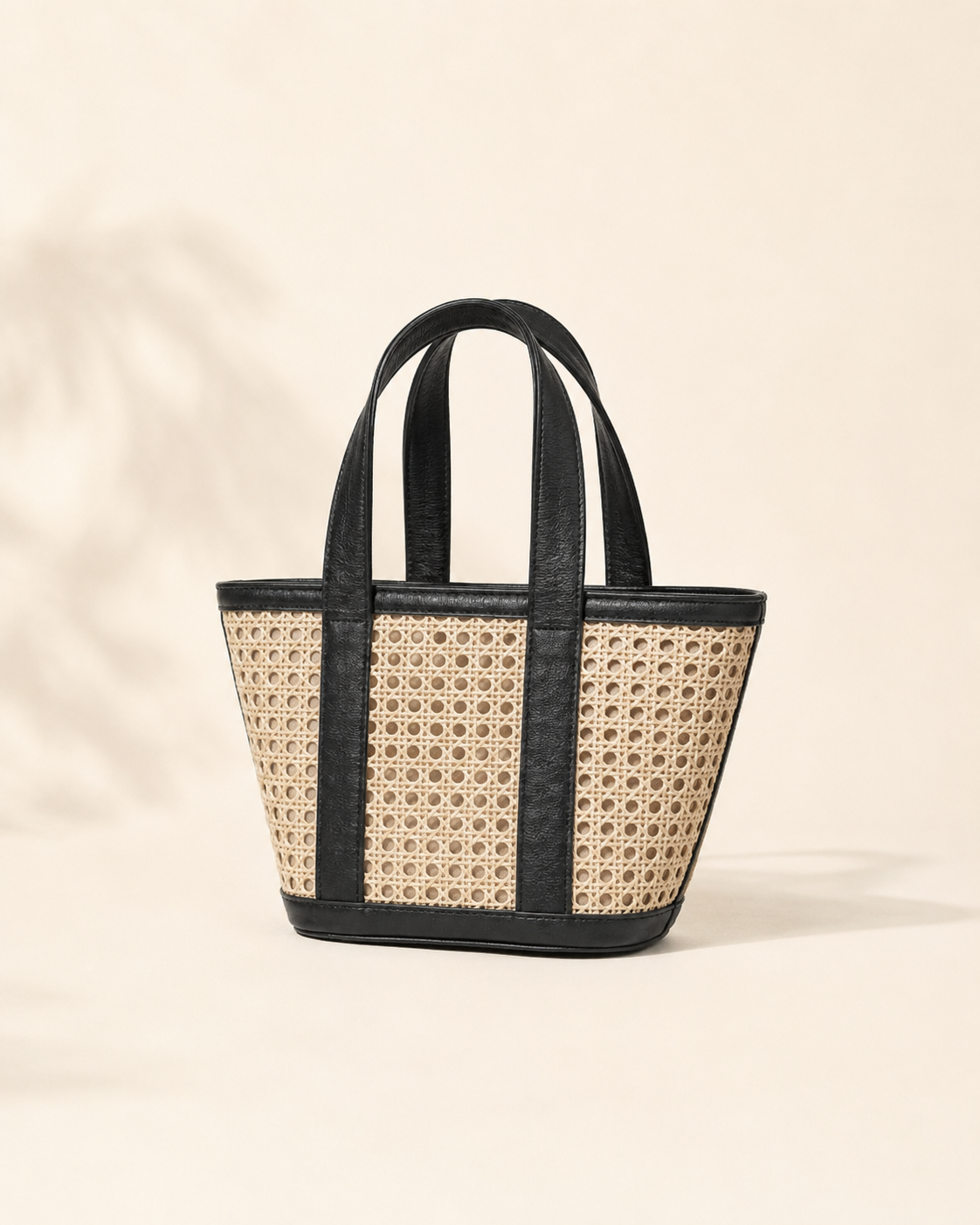 Raja Leather and Cane Carryall Bag Village Thrive