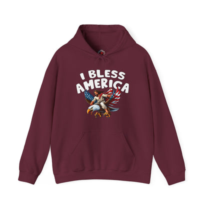 I Bless America Hooded Sweatshirt The Devil's Pickle