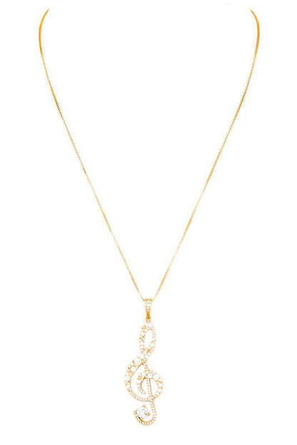 Treble Clef Cubic Zirconia Pendant Necklace Shop Style & More | Fresh Looks, Everyday Deals & Free Shipping