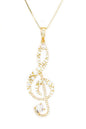 Treble Clef Cubic Zirconia Pendant Necklace Shop Style & More | Fresh Looks, Everyday Deals & Free Shipping