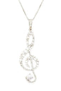Treble Clef Cubic Zirconia Pendant Necklace Shop Style & More | Fresh Looks, Everyday Deals & Free Shipping