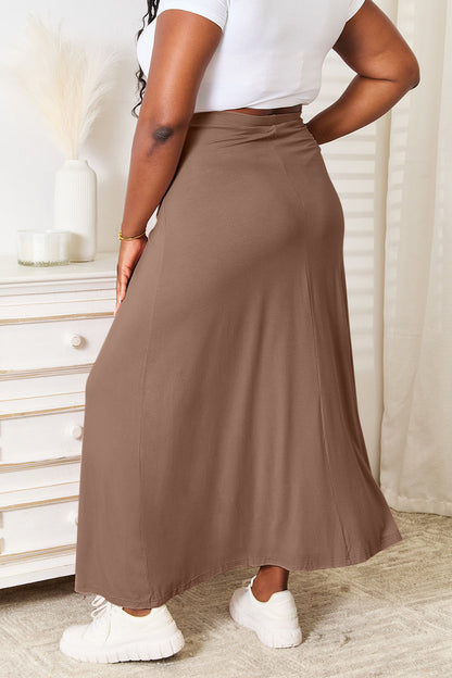 Double Take Full Size Soft Rayon Drawstring Waist Maxi Skirt New Era Fashion LLc