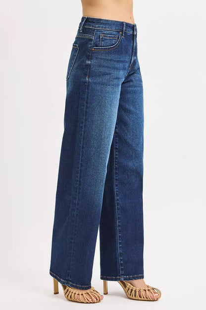 RISEN Mid Rise Wide Baggy Jeans West2East Surf