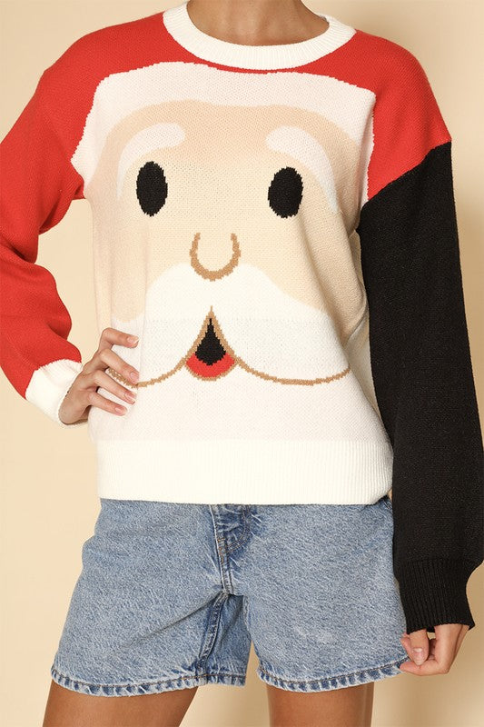Santa face knit holiday sweater Shop Style & More | Fresh Looks, Everyday Deals & Free Shipping