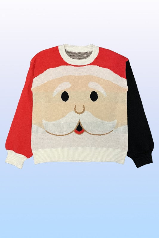 Santa face knit holiday sweater Shop Style & More | Fresh Looks, Everyday Deals & Free Shipping