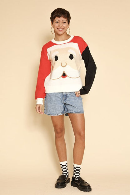 Santa face knit holiday sweater Shop Style & More | Fresh Looks, Everyday Deals & Free Shipping