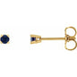 14K Yellow 2.5 mm Natural Blue Sapphire Earrings Ethereal Legacy Boutiques