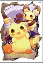 New 3D Pikachu Wall Sticker Pok é mon Wallpaper Self adhesive Cartoon Graffiti Anime Poster Children's Room PVC