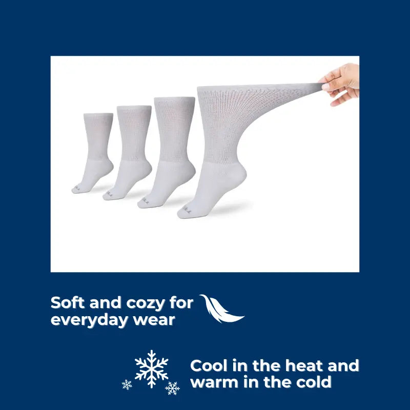 Women's Ultra-Soft Upper Calf Diabetic Socks (4 Pair) DSC