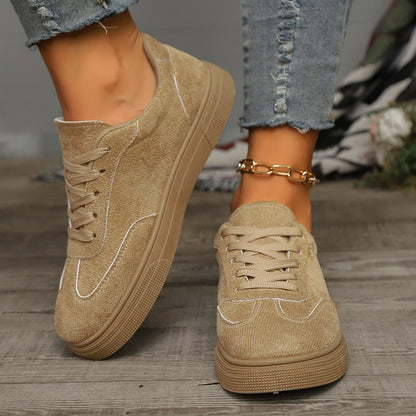 Women’s Round Toe Elegant Student Casual Lace-Up Shoes FitiqueFit