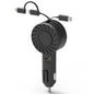 21W 3-in-1 Retractable Car Phone Charger